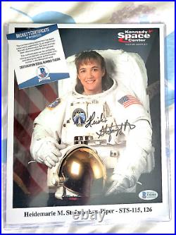 Heidi Stefanyshyn-Piper STS-115 &126 signed NASA astronaut RARE KSC with BECKETT