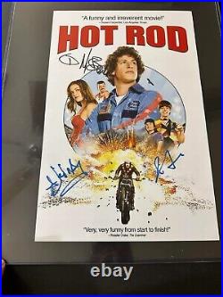 Hot Rod Autograph, Signed by by Danny McBride. Jorma Taccone, Akiva Schaffer