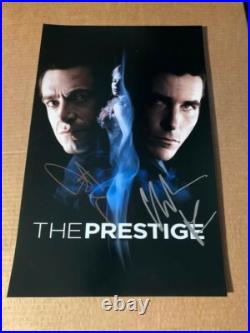 Hugh Jackman & Christian Bale Autographed Prestige Poster 11x17 Photo 1