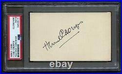 Hume Cronyn signed autograph auto Vintage 3x5 The Seventh Cross / Cocoon PSA