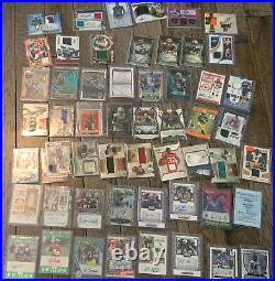 INSANE NFL NBA Card Collection 22 Slabs 51 Auto/RPA/Mem/#d, 500 Toploaded4Binders