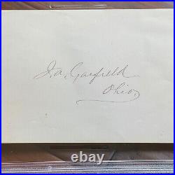JAMES A. GARFIELD PSA/DNA Signed Album Page Autograph Inscribed Ohio