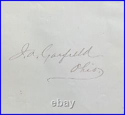 JAMES A. GARFIELD PSA/DNA Signed Album Page Autograph Inscribed Ohio
