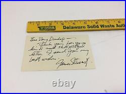 JAMES JIMMY STEWART signed Thank You note letter autograph