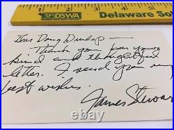 JAMES JIMMY STEWART signed Thank You note letter autograph