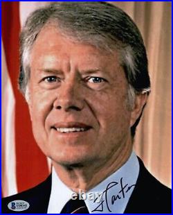 JIMMY CARTER Signed PRESIDENT 8x10 Photo Autograph BECKETT BAS COA Cert