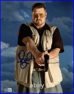 JOHN GOODMAN SIGNED 11x14 PHOTO WALTER SOBCHAK THE BIG LEBOWSKI RARE BECKETT BAS