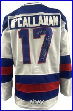 Jack O'Callahan SIGNED USA Hockey Miracle on Ice 1980 Official White Hockey Jers