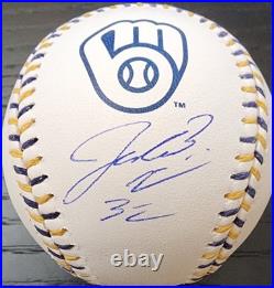 Jacob Misiorowski Autographed OMLB Milwaukee Brewers Logo Baseball PROVA COA