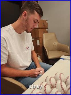Jacob Misiorowski Brewers Phenom Autographed Rawlings OMLB Baseball PROVA COA