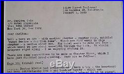Jayne Mansfield Important Signed Letter Re Changes Of Book She Is Writing 1959