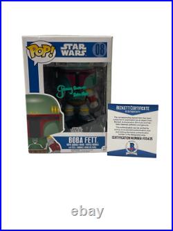 Jeremy Bulloch Signed Star Wars Boba Fett Funko Authentic Autograph Beckett B