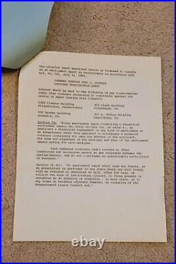 Jerry Stiller & Anne Mears Signed Contract 1968 Very Young Pre Seinfeld