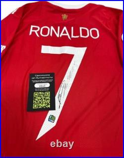 Jersey Red CRISTIANO RONALDO Signed Autographed COA