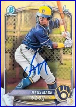 Jesus Made Autographed 2025 Bowman Chrome Prospects BCP50 Card BECKETT WITNESSED