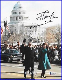 Jimmy Carter & Rosalynn Carter Signed Presidential Parade Victory 8x10 BAS COA