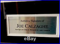 Joe Calzaghle signed Trunks in Frame AFTAL Dealer Proof COA