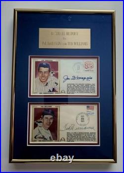 Joe DiMaggio & Ted Williams Autographed in 1981 1st Day Covers. Timeless & rare