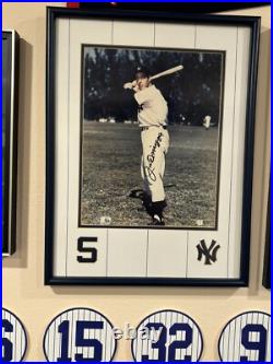 Joe DiMaggio autographed 11 x 14 custom framed photo JSA COA