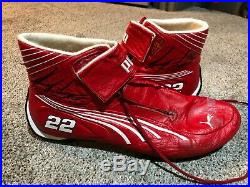 Joey Logano Autographed Racing Shoes