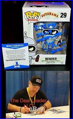 John Dimaggio Autographed Bender Futurama Signed Funko Pop Beckett PSA PROOF