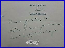 John F Kennedy Signed Letter W Handwritten Note To His Harvard Professor Psa Coa
