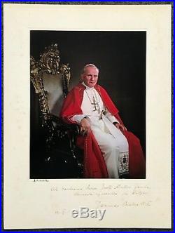 John Paul II, Pope One of a kind Y. Karsh photograph signed as Pope