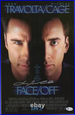 John Travolta Face Off Autographed 12 x 18 Movie Poster