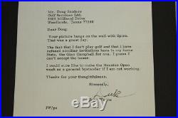 John Wayne Autographed Letter to Doug Sanders PGA Golfer JSA ALOA Extremely Rare