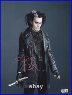 Johnny Depp Signed 11x14 Photo Sweeney Todd Authentic Autograph Beckett 1