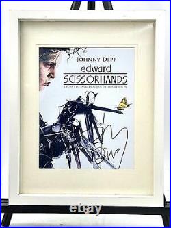 Johnny Depp Signed'edward Scissorhands' 11x8 Photo Authentic Autograph Framed