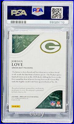 Jordan Love 2020 Immaculate Signature Collection Rookie Patch Auto Rpa /14 PSA 9