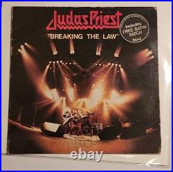 Judas Priest full band signed mini record Roger Epperson REAL COA autograph x5