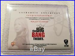 KALEY CUOCO The Big Bang Theory Seasons 1 & 2 Autograph Trading Card A3 Signed