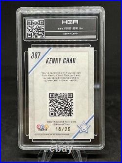 KENNY CHAO 2021 TRU CREATOR AUTO RED CRACKED ICE 18/25 HGA From Kenny's PC