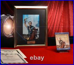 KIRK DOUGLAS Signed Color Autograph SPARTACUS, COA, UACC, FRAME, DVD, FREE SHIP