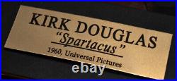 KIRK DOUGLAS Signed Color Autograph SPARTACUS, COA, UACC, FRAME, DVD, FREE SHIP