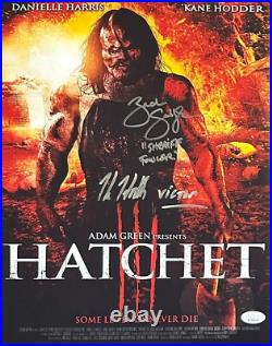 Kane Hodder Zach Galligan autographed inscribed 11x14 photo Hatchet JSA COA