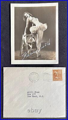 Karin Booth Hand Signed Autograph 4x5 Photo & 1948 Envelope The Unfinished Dance