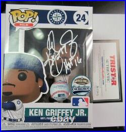 Ken Griffey Jr. Autographed Funko Pop Figure with COA SGA Mariners HOF 16 Inscri