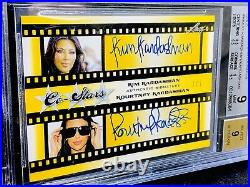 Kim Kardashian Kourtney 2011 Leaf Pop Century Co Stars GOLD Dual Auto 1/1 BGS 9