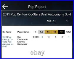 Kim Kardashian Kourtney 2011 Leaf Pop Century Co Stars GOLD Dual Auto 1/1 BGS 9