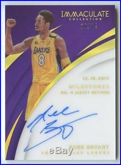Kobe Bryant 2017 18 Immaculate Collection Milestones Signed Auto Autograph 22/25
