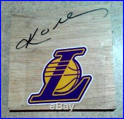 Kobe Bryant Mamba Los Angeles Lakers Signed Floor Piece Autograph Auto COA