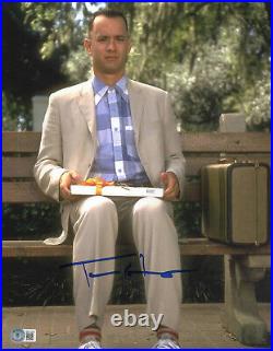 L@@k Tom Hanks Signed Autograph Forrest Gump 11x14 Photo Bas Beckett Coa Wilson