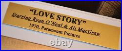 LOVE STORY Signed Autograph RYAN O'NEAL, ALI MacGRAW, Frame, COA UACC, DVD, BOOK