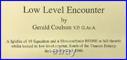 LOW LEVEL ENCOUNTER by Gerald Coulson signed by FOUR Luftwaffe & RAF Aces
