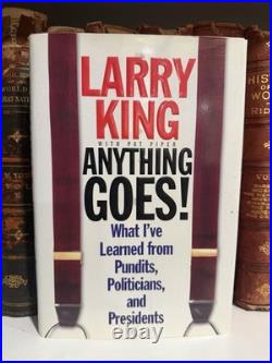 Larry King Anything Goes! Signed Hardcover 1st Printing with Dust Jacket 2000