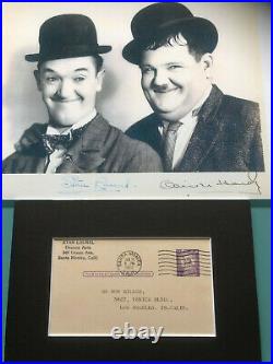 Laurel and Hardy photo Stan Laurel signed postcard UACC RD autographed