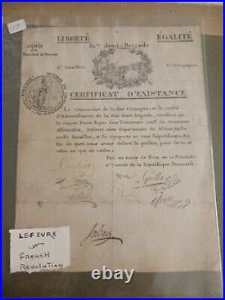 Le Fevre French Revolution Signed Document